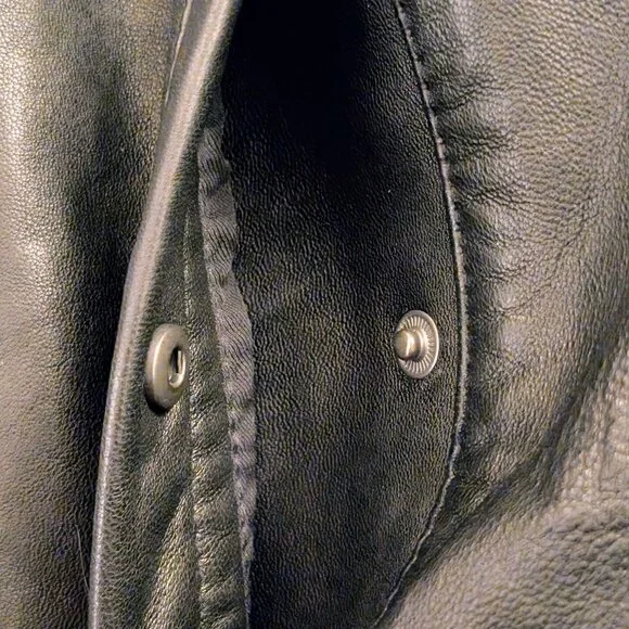 All Saints Zola Black Leather Jacket XXL